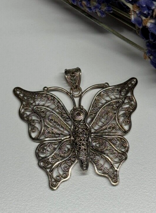 925 Sterling Silver Butterfly Pendant