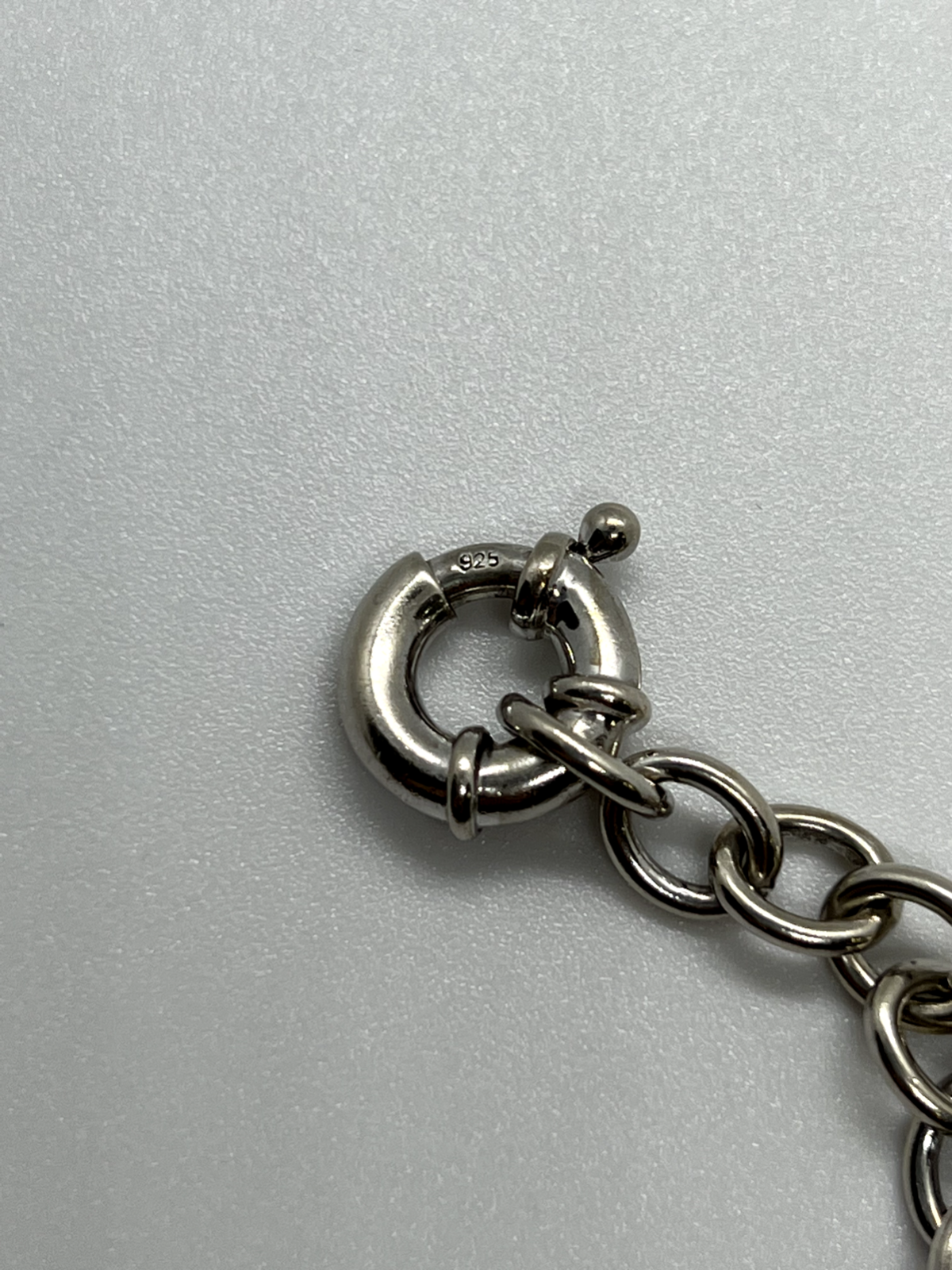 925 Sterling Silver Pink Topaz Heart Bracelet