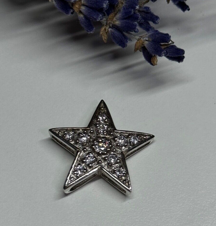 925 Sterling Silver CZ Star Pendant