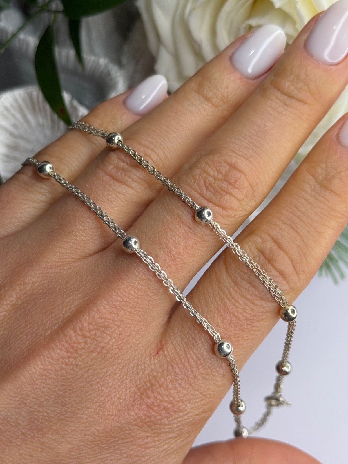 Elegant Italy 925 Sterling Silver Necklace Length 23 Inch