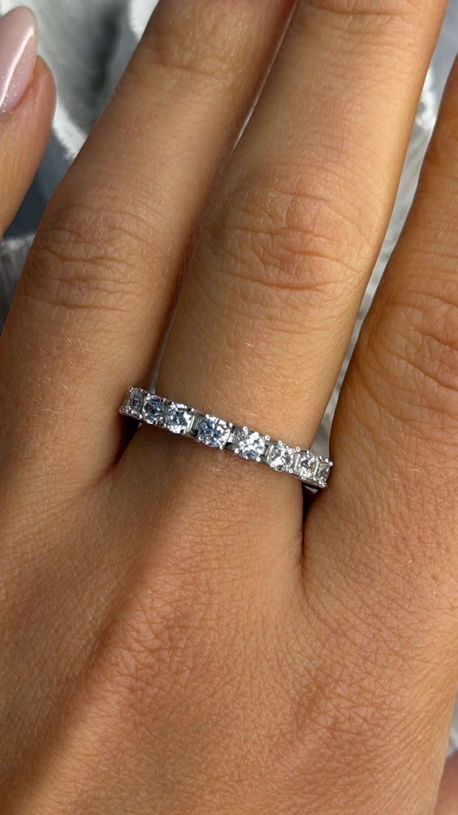 925 Sterling Silver Cz Ring Size 11.5
