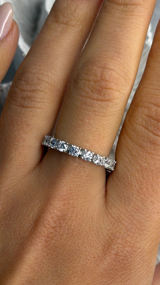 925 Sterling Silver Cz Ring Size 11.5