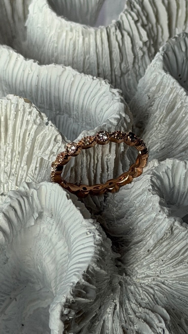 Beautiful 14K Rose Gold Diamond 0.54 ct Ring Size 7