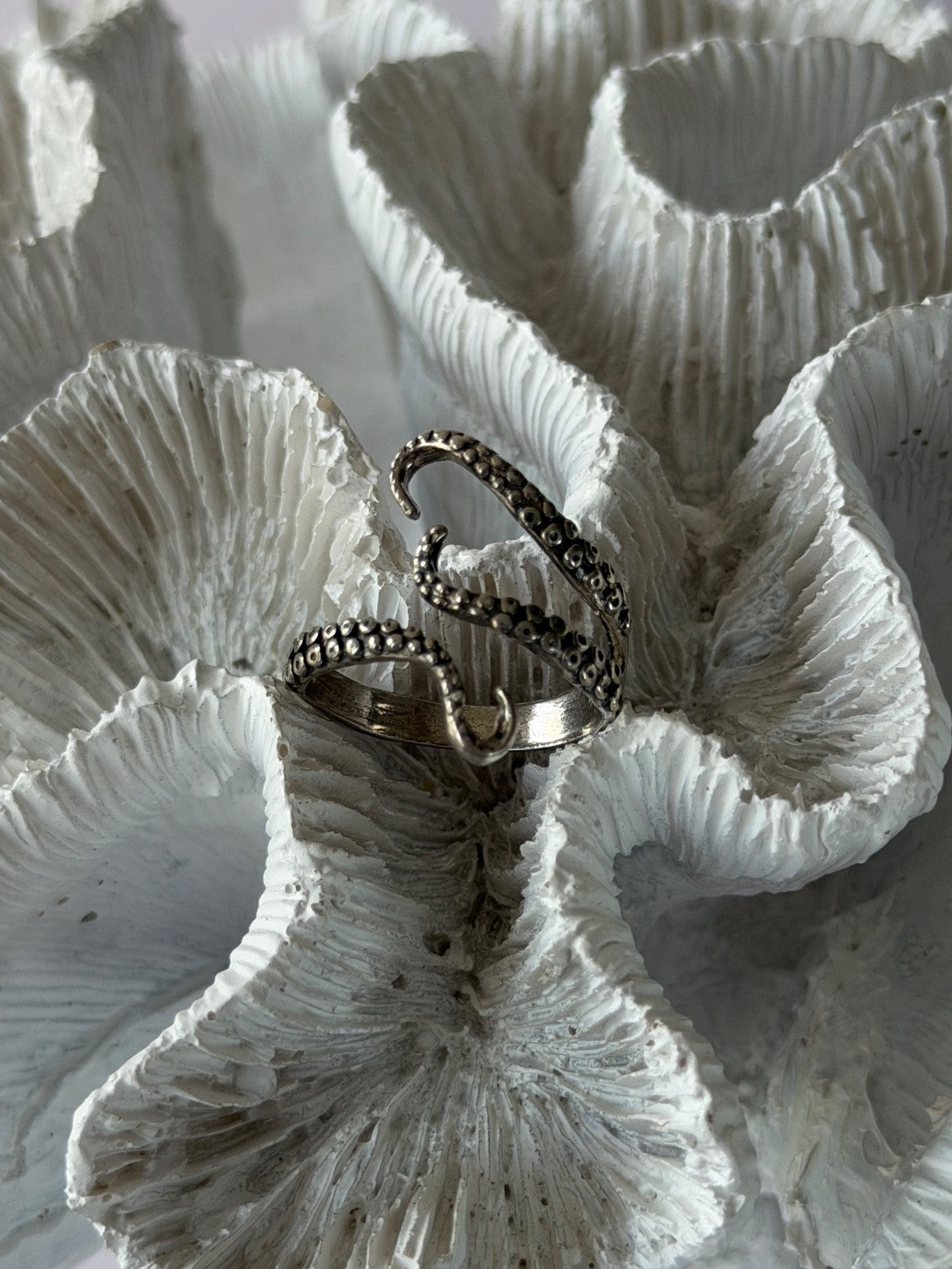 Adjustable Octopus Tentacle Wrap 925 Sterling Silver Ring Size 9