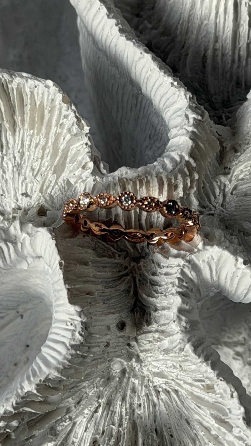 Beautiful 14K Rose Gold Diamond 0.54 ct Ring Size 7