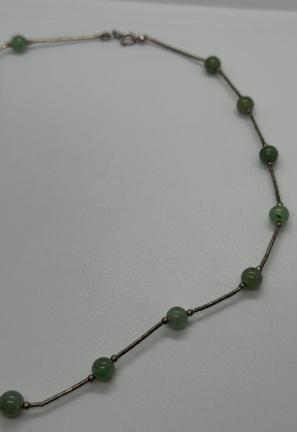 925 Sterling Silver Nephrite Necklace