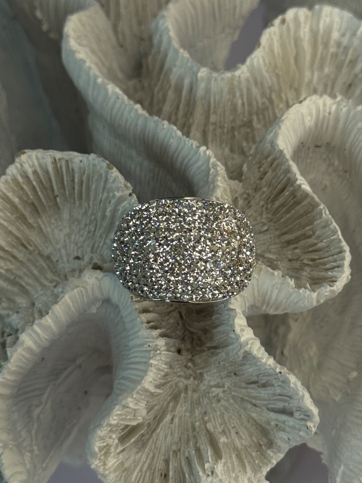 Beautiful 925 Sterling Silver CZ Ring Size 8