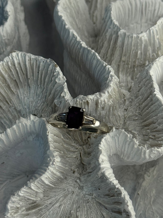 925 Sterling Silver Tourmaline & Beryl Ring Size 8.5