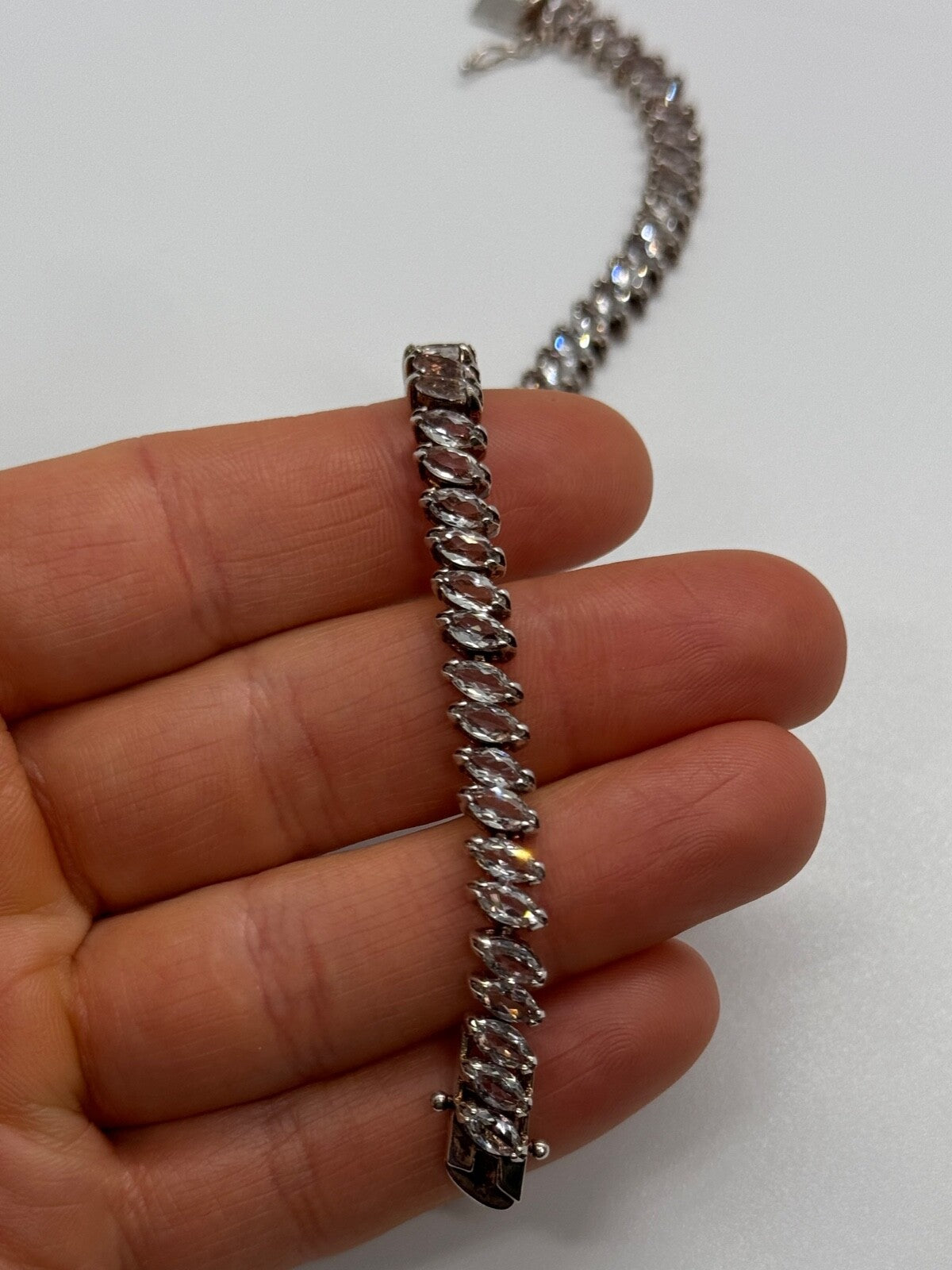 925 Sterling Silver Tourmalines Bracelet