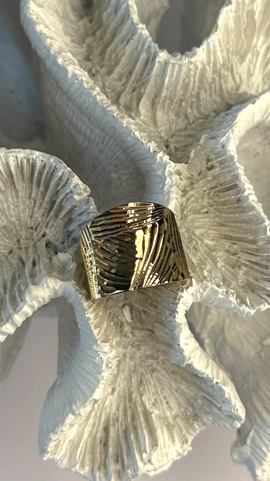 Elegant Italy Milor 925 Sterling Silver Gold Plated Ring Size 6