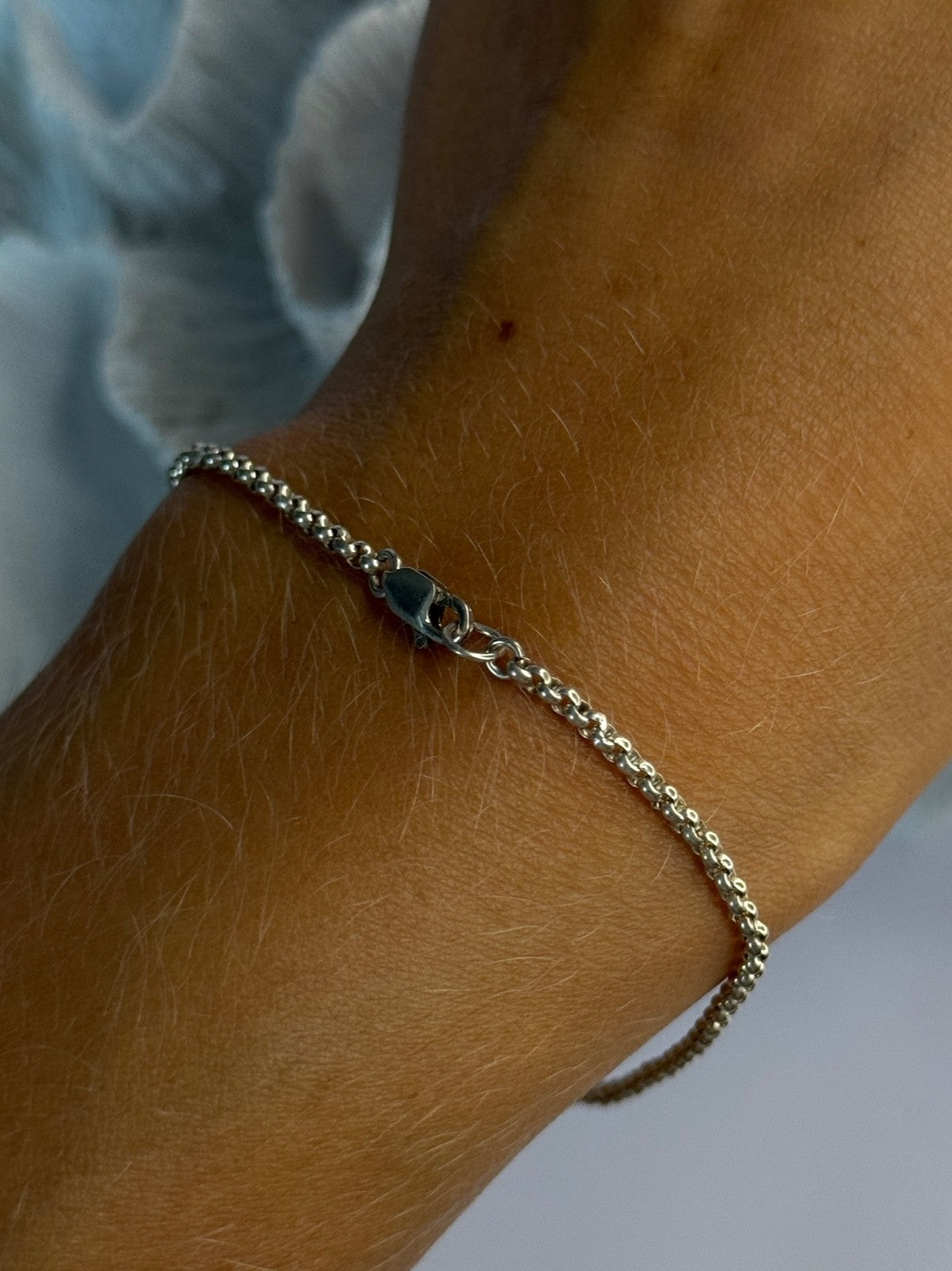 925 Sterling Silver Jade Flower Bracelet Length 7