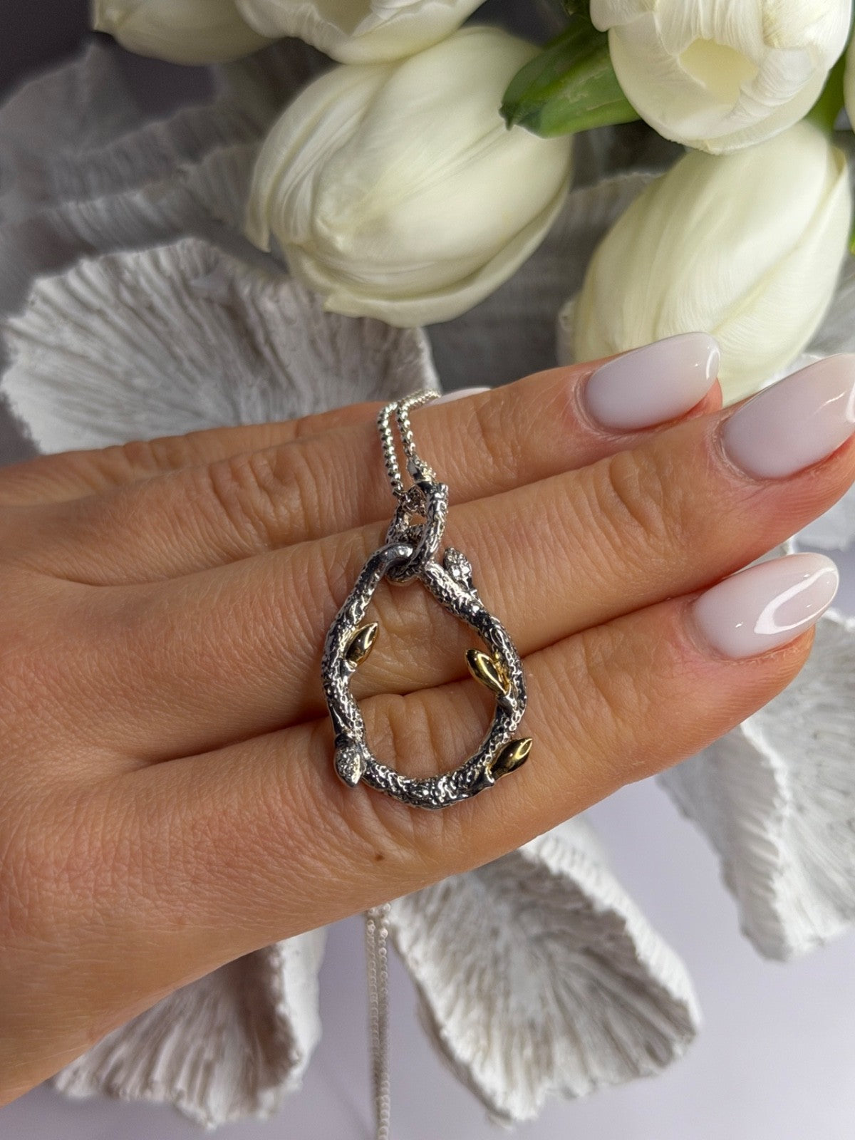 Dweck Diamonds 925 Sterling Silver & Gold Plated Diamonds Necklace