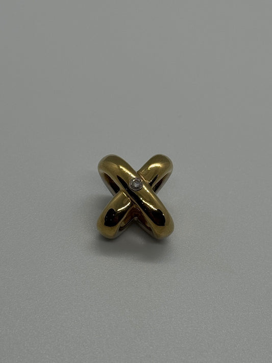 14K Yellow AND White Gold Pendant Lenght 17.3 mm