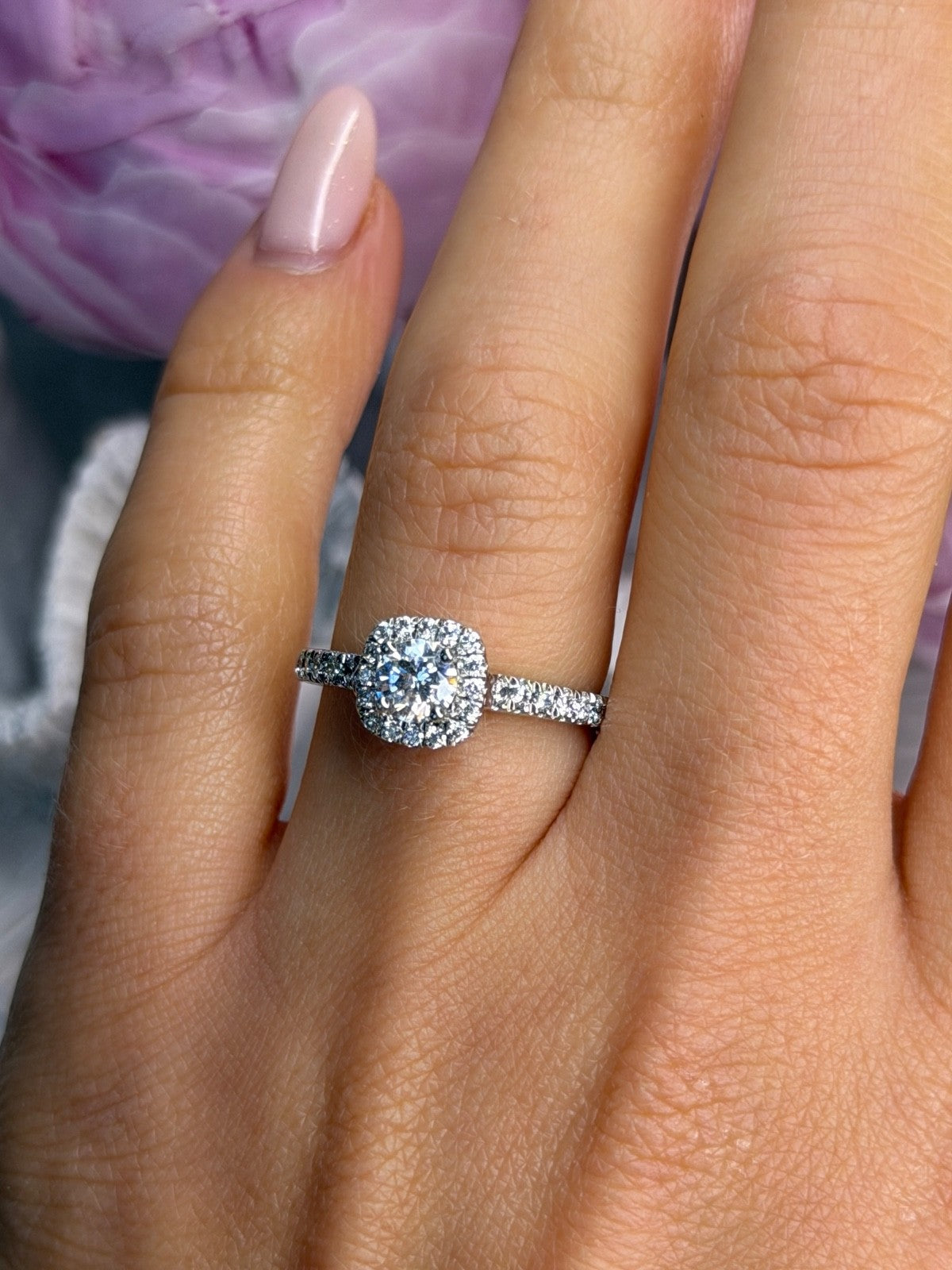 GOC 925 Sterling Silver tcw 0.85 Cz Ring Size 7