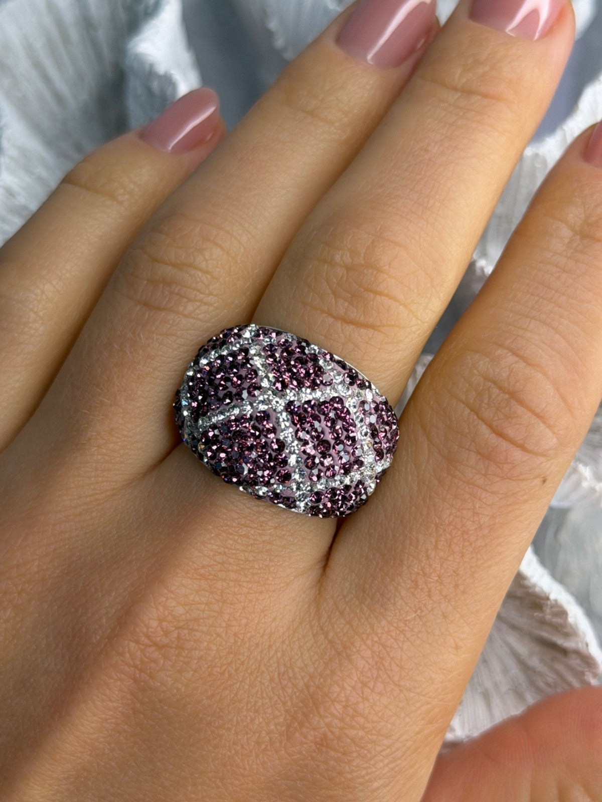 Beautiful Design 925 Sterling Silver Cz Ring Size 8