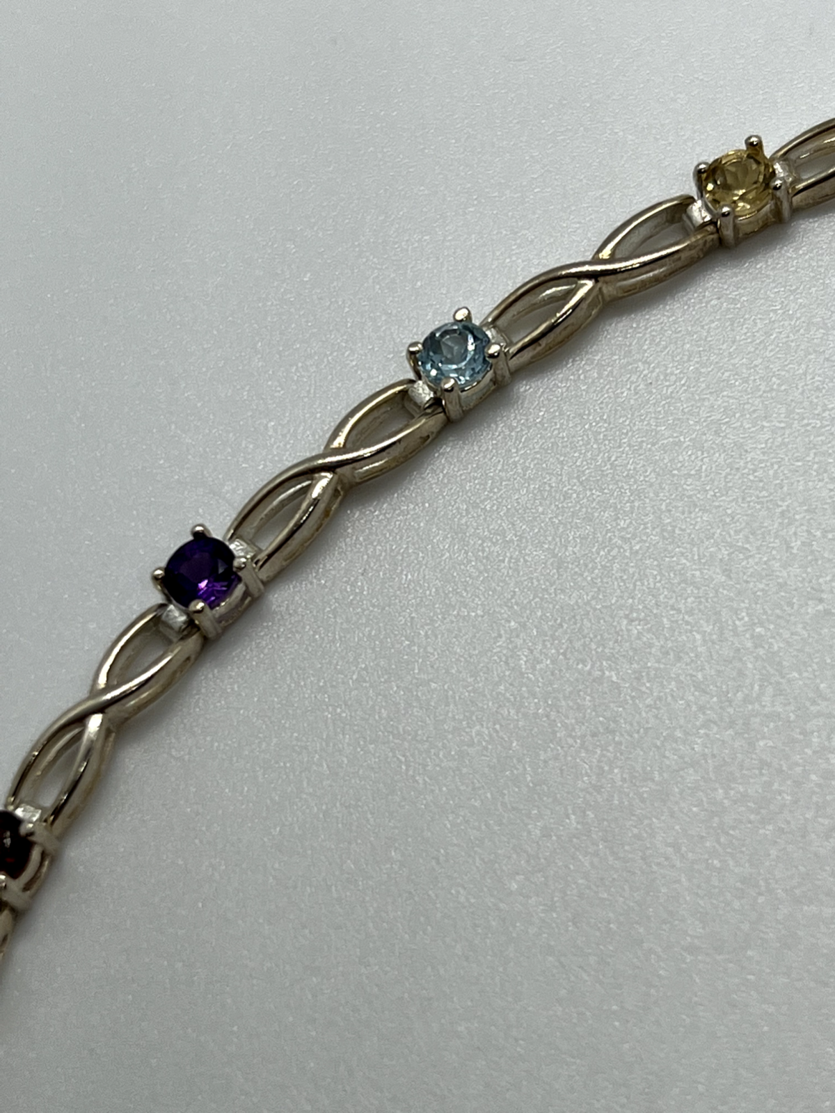 925 Sterling Silver Tourmalines Bracelet