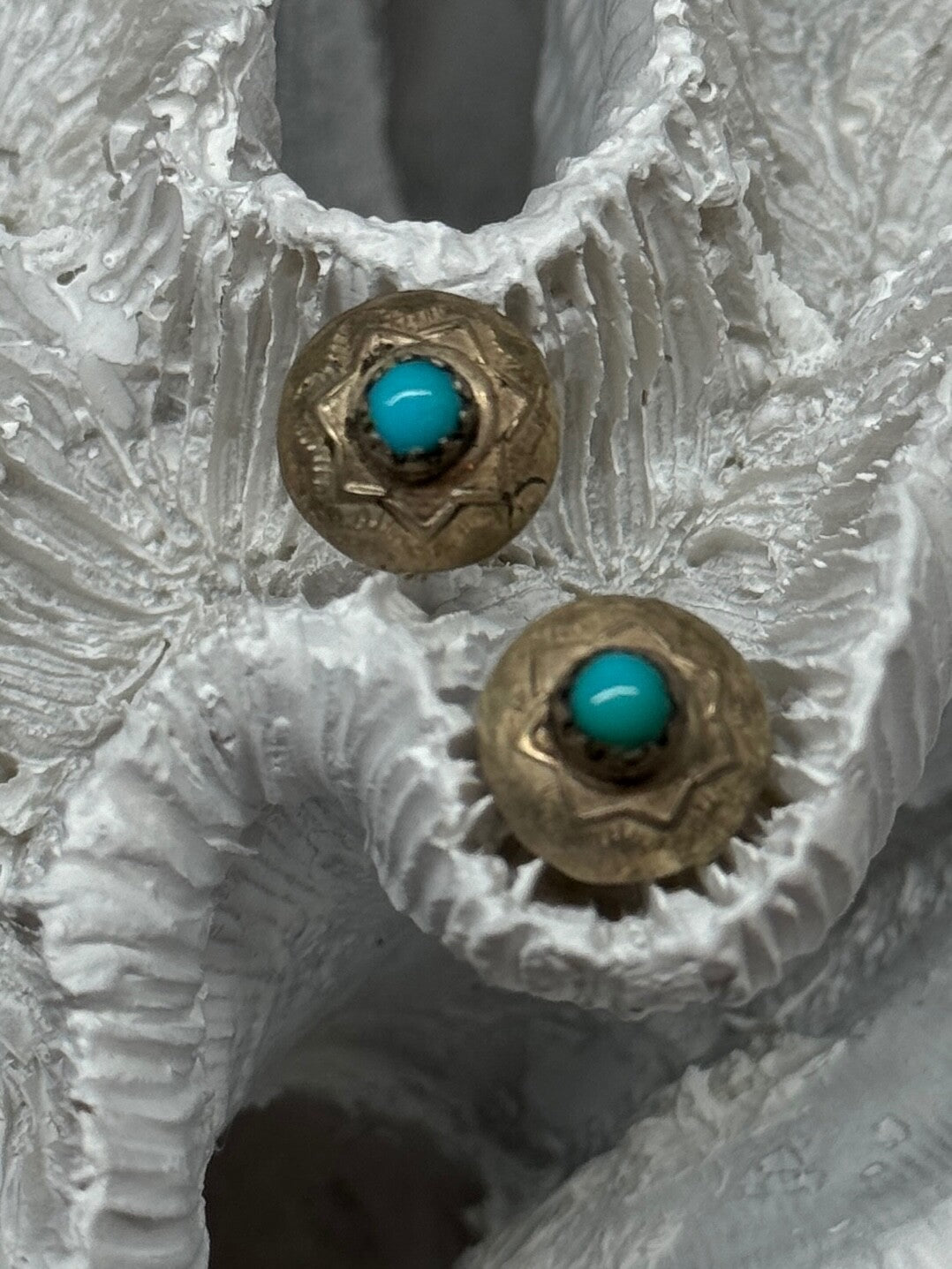 925 Sterling Silver Turquoise Earrings Length 0.4 Inch