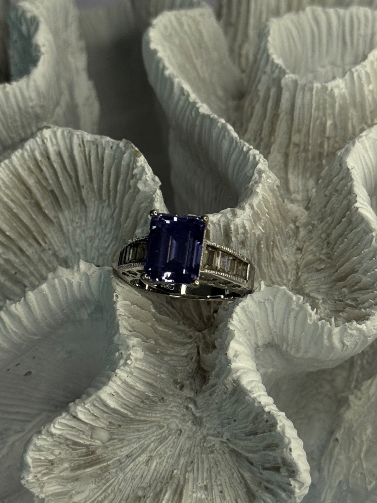 925 Sterling Silver CZ Ring Size 6