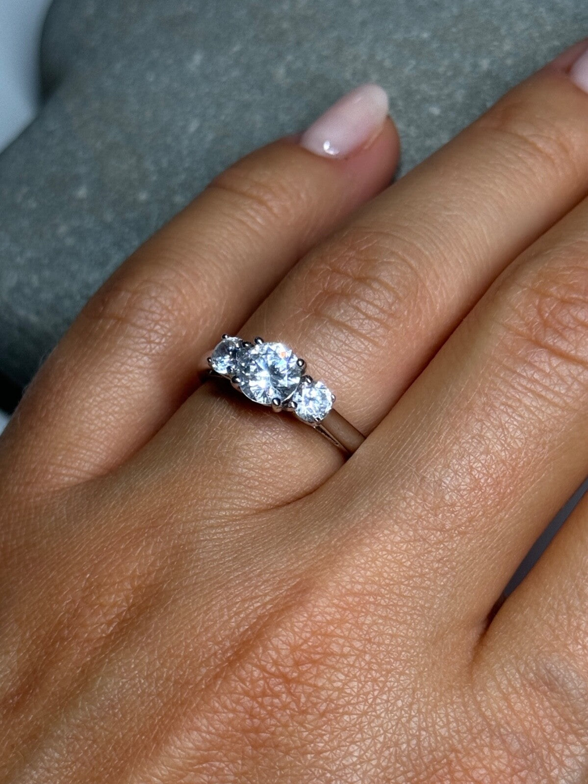 925 Sterling Silver CZ Ring Size 6.5