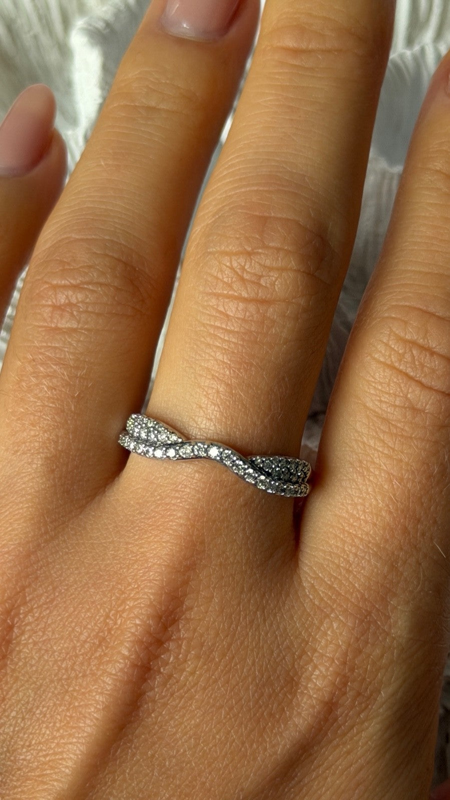 14K White Gold Diamond 0.41 carat Ring Size 11