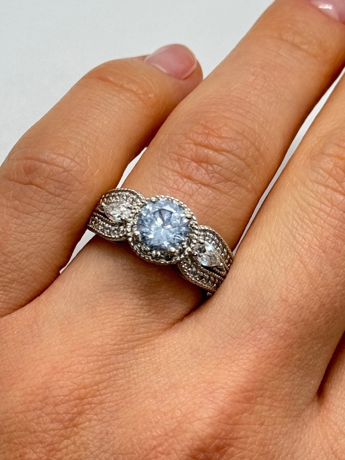 925 Sterling Silver CZ Ring Size 6.5