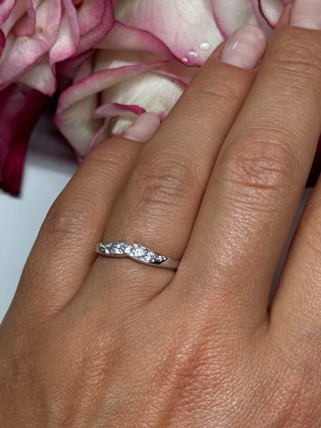 925 Sterling Silver CZ Ring Size 6