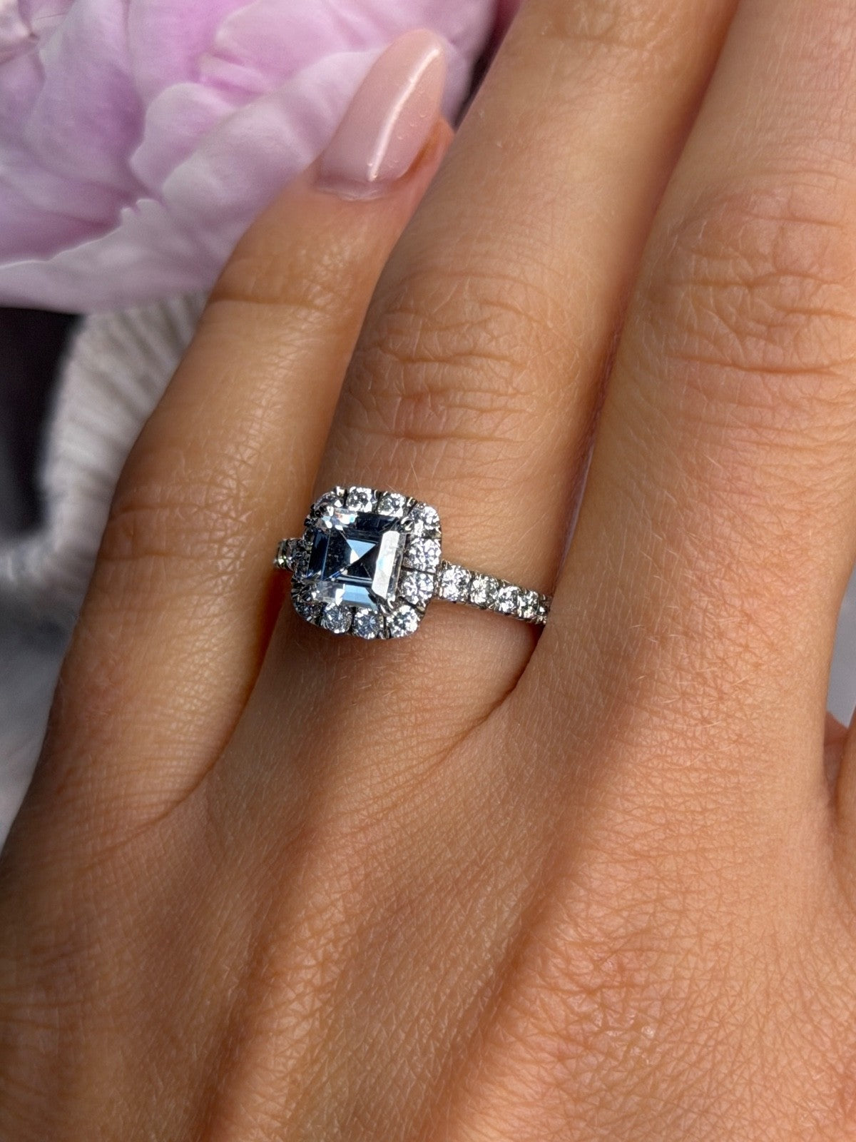 GOC 925 Sterling Silver tcw 1.75 Cz Ring Size 7