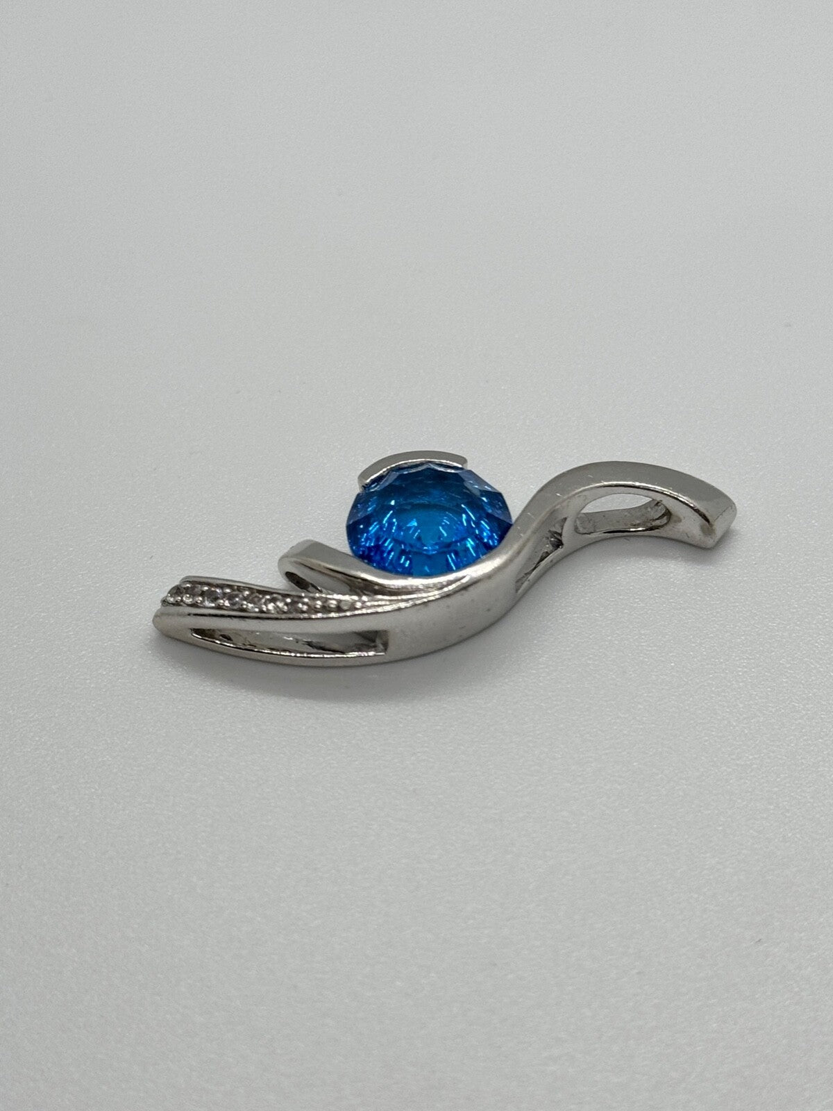 925 Sterling Silver CZ Pendant Lenght 45 mm