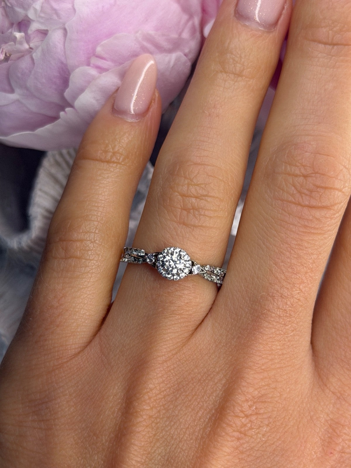 GOC 925 Sterling Silver tcw 0.50 Cz Ring Size 7