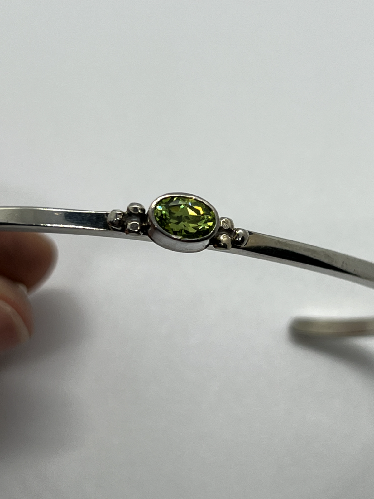 925 Sterling Silver Peridot Bracelet