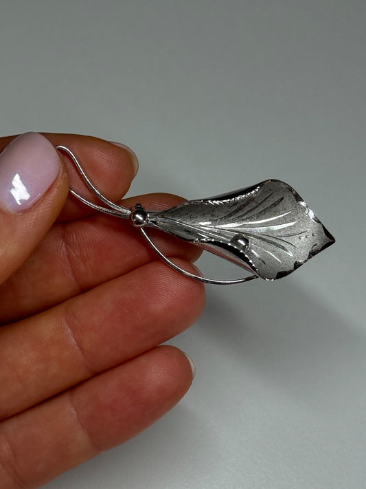 925 Sterling Silver Flower Brooch