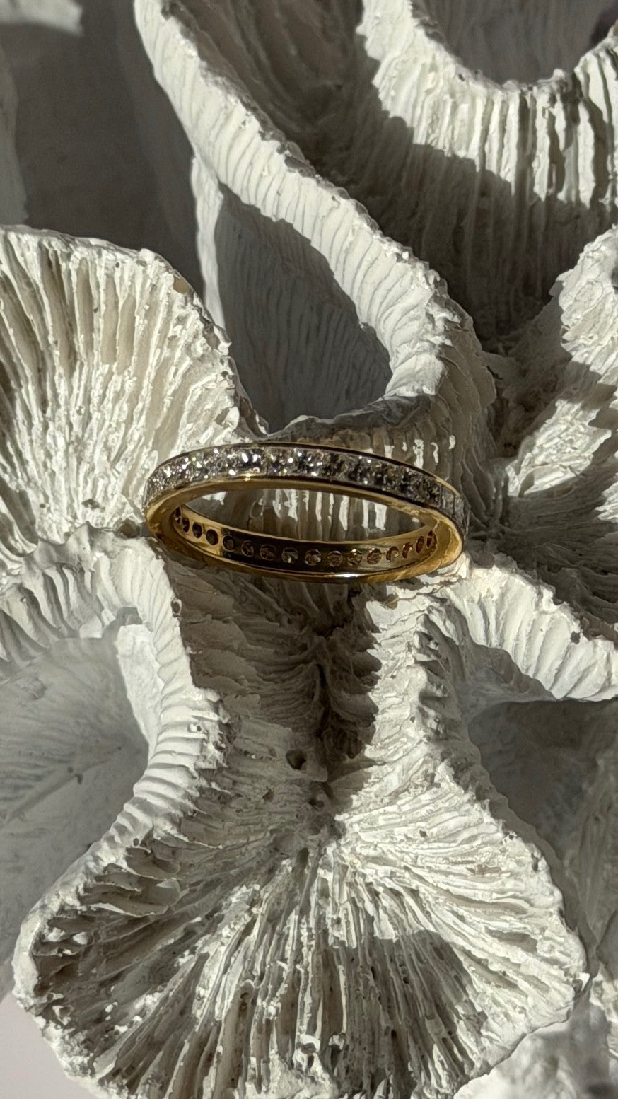 18K Yellow Gold Diamond 1.50 ct Band Ring Size 9.5
