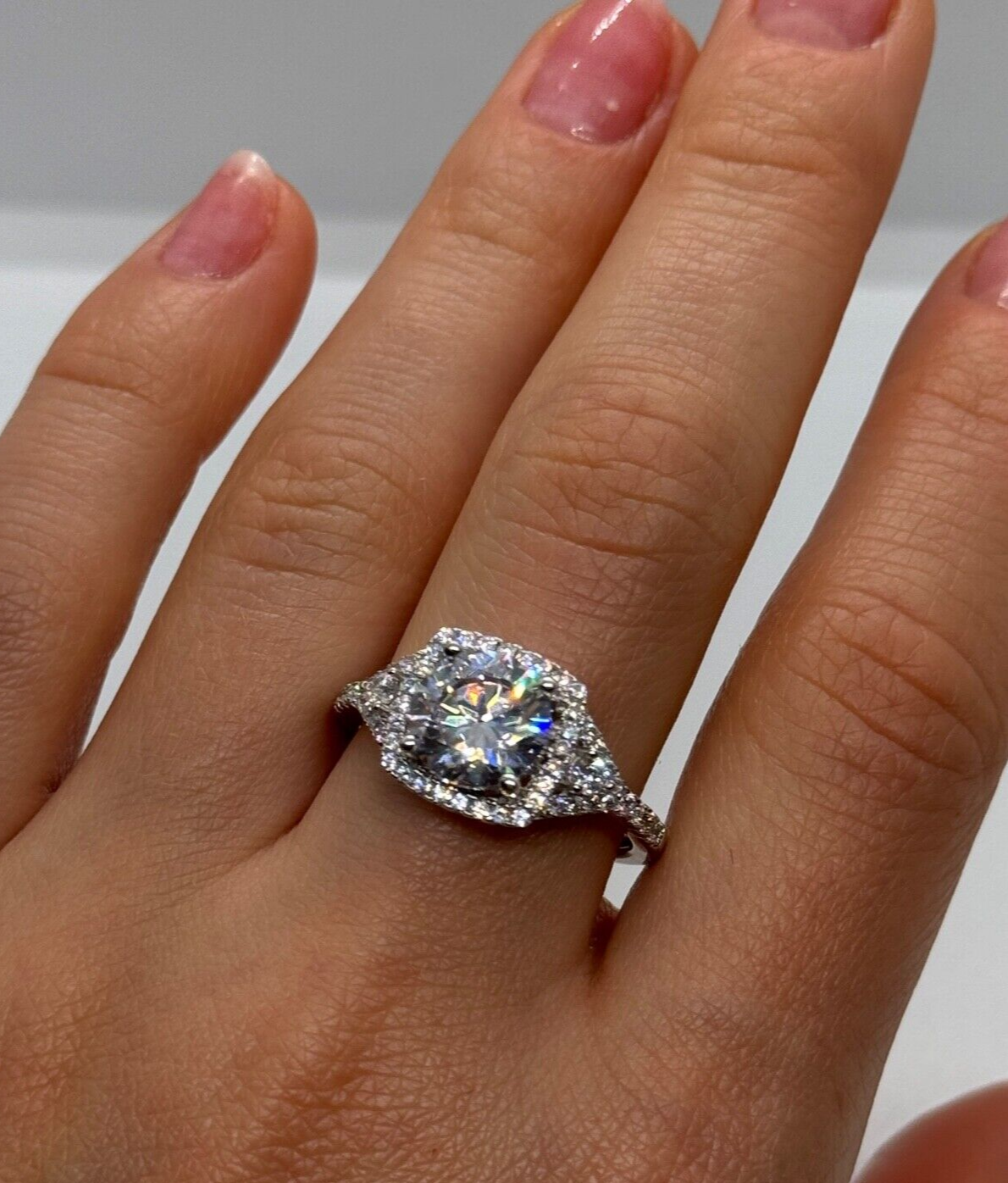 925 Sterling Silver CZ Ring Size 9.5