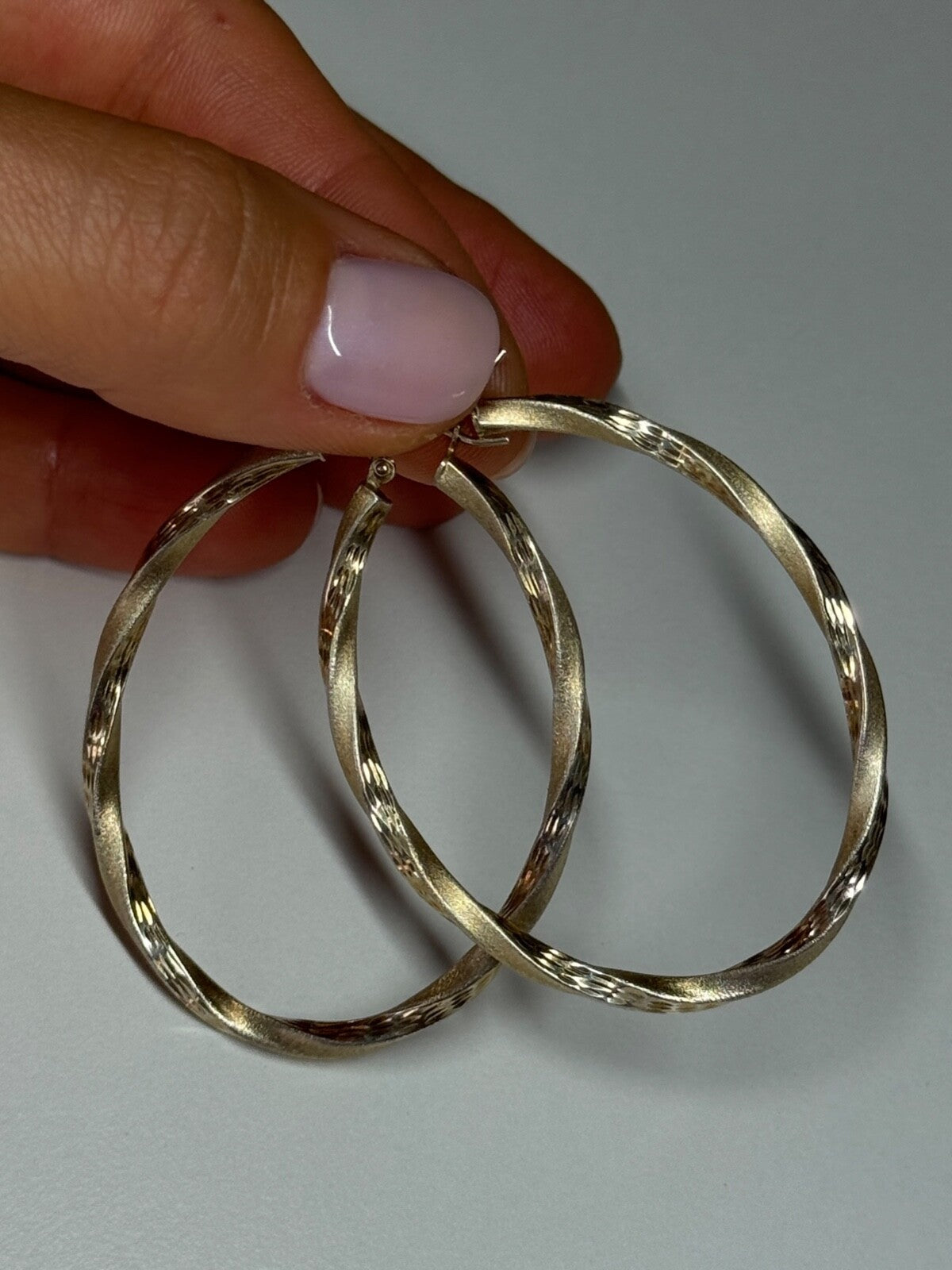 925 Sterling Silver Earrings Length 53.5 Mm