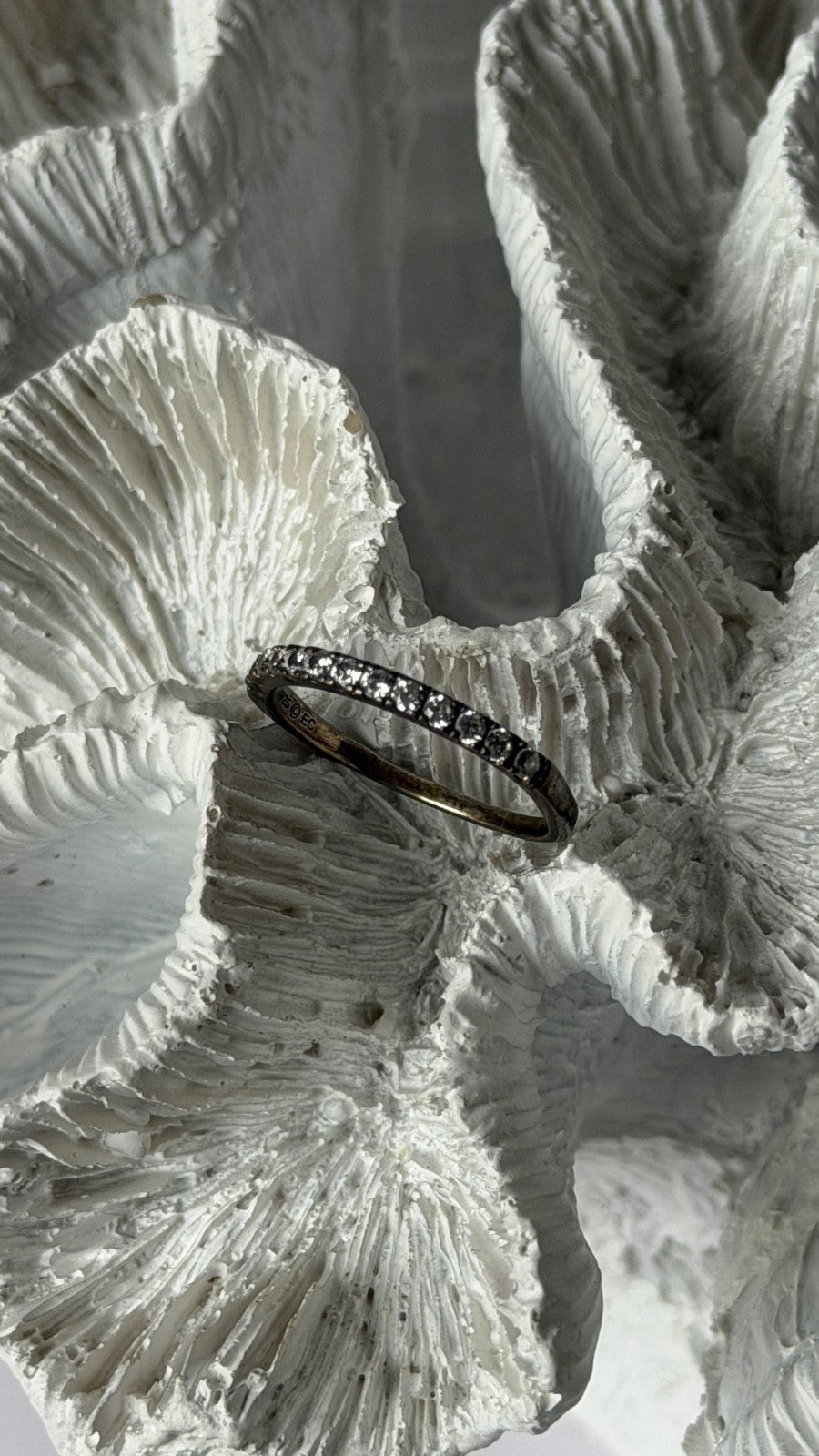 925 Sterling Silver Cz Ring Size 8