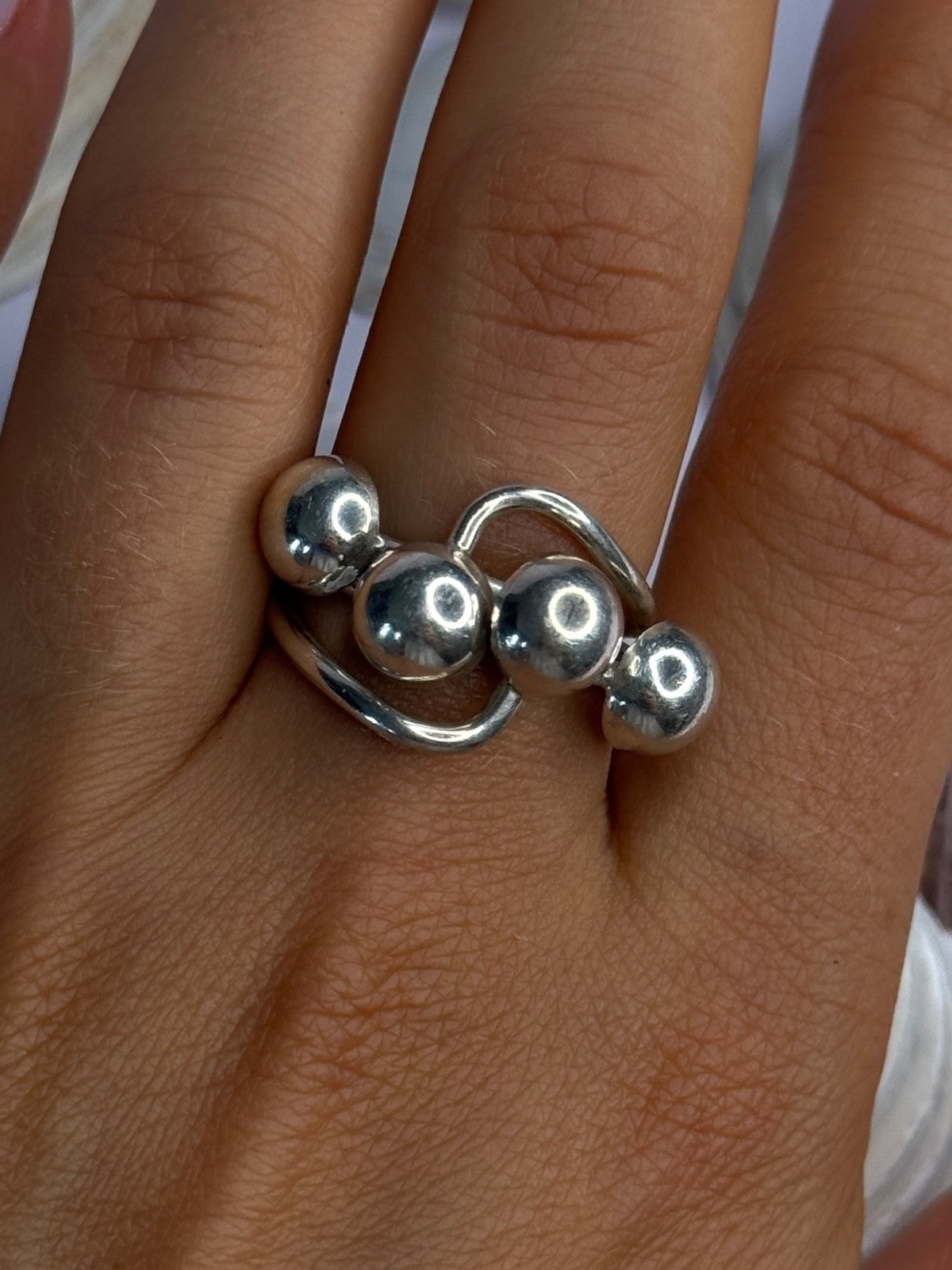 Unique Design 925 Sterling Silver Ring Size 8
