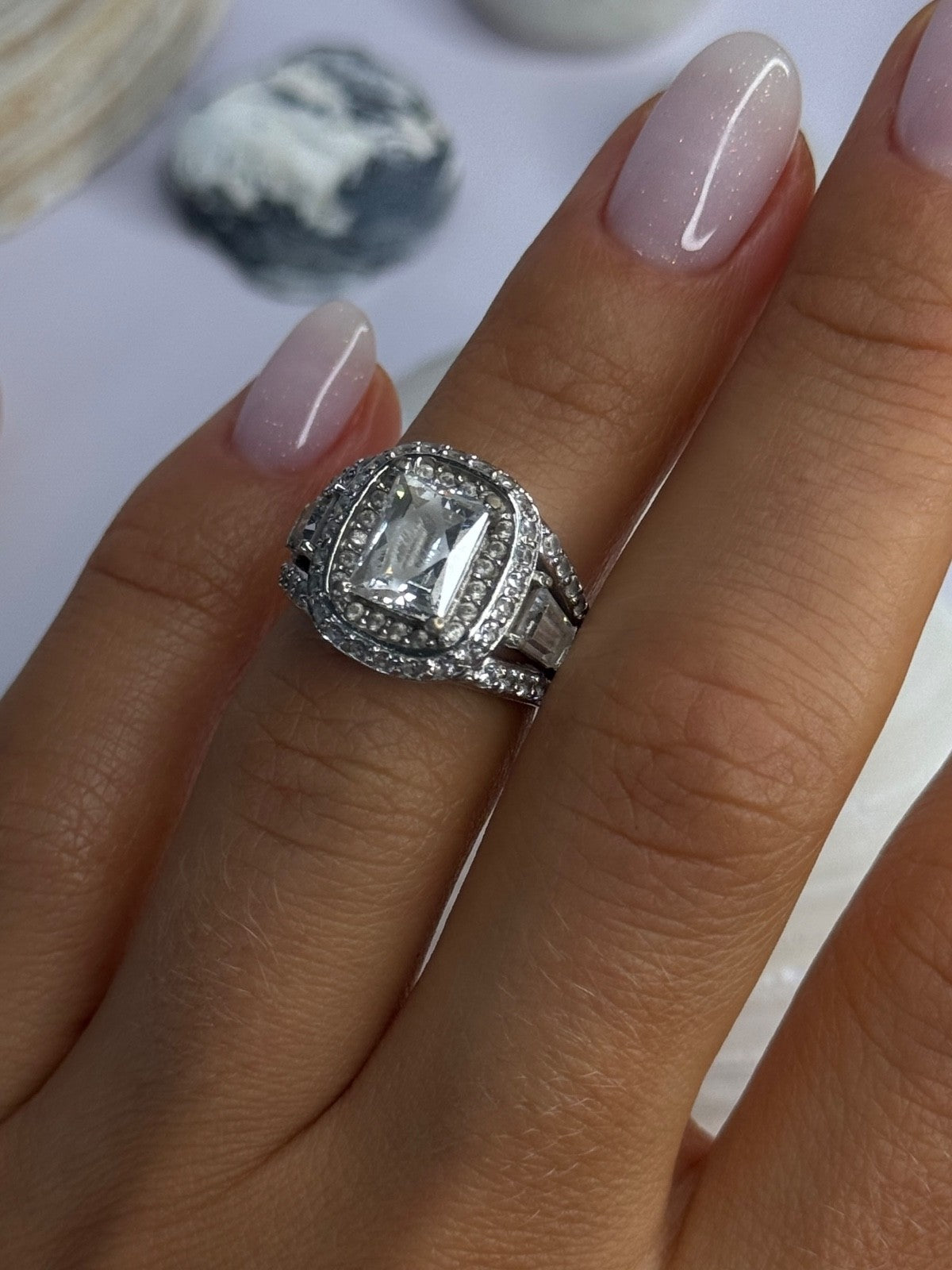 Tycoon 925 Sterling Silver Cz Ring Size 5