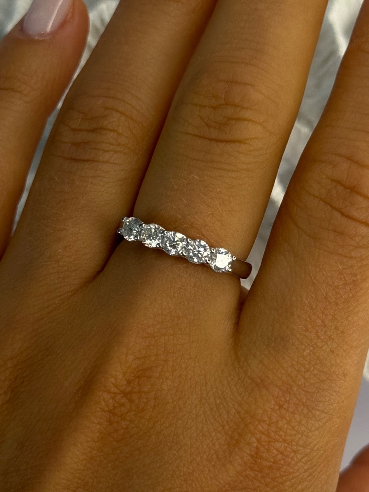 Paj 925 Sterling Silver White Topaz Ring Size 8