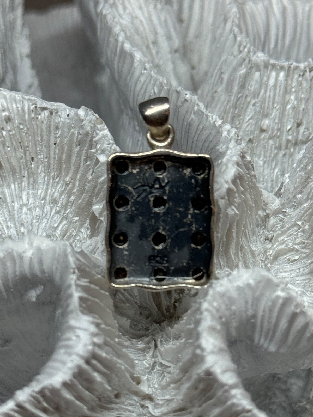 925 Sterling Silver Multicolor Spinel Pendant Length 1.3 Inch