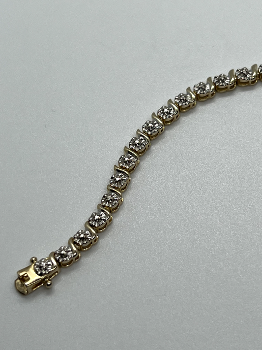 925 Sterling Silver Gold Plated Charm Bracelet