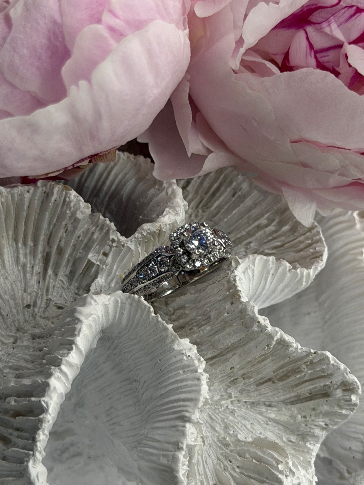 GOC 925 Sterling Silver tcw 1.43 Cz Ring Size 7