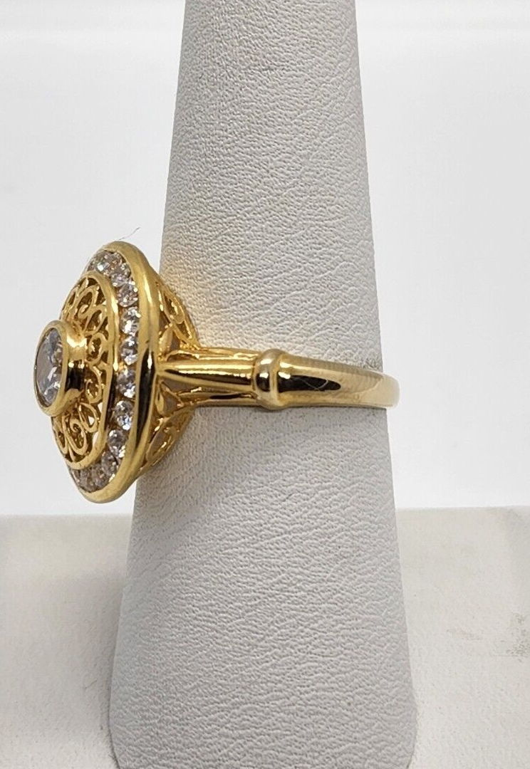 925 Sterling Silver CZ Ring Size 7.5