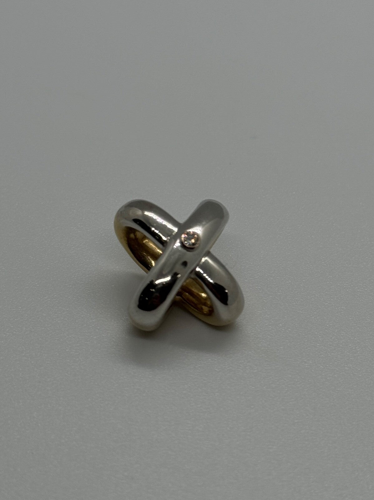 14K Yellow AND White Gold Pendant Lenght 17.3 mm