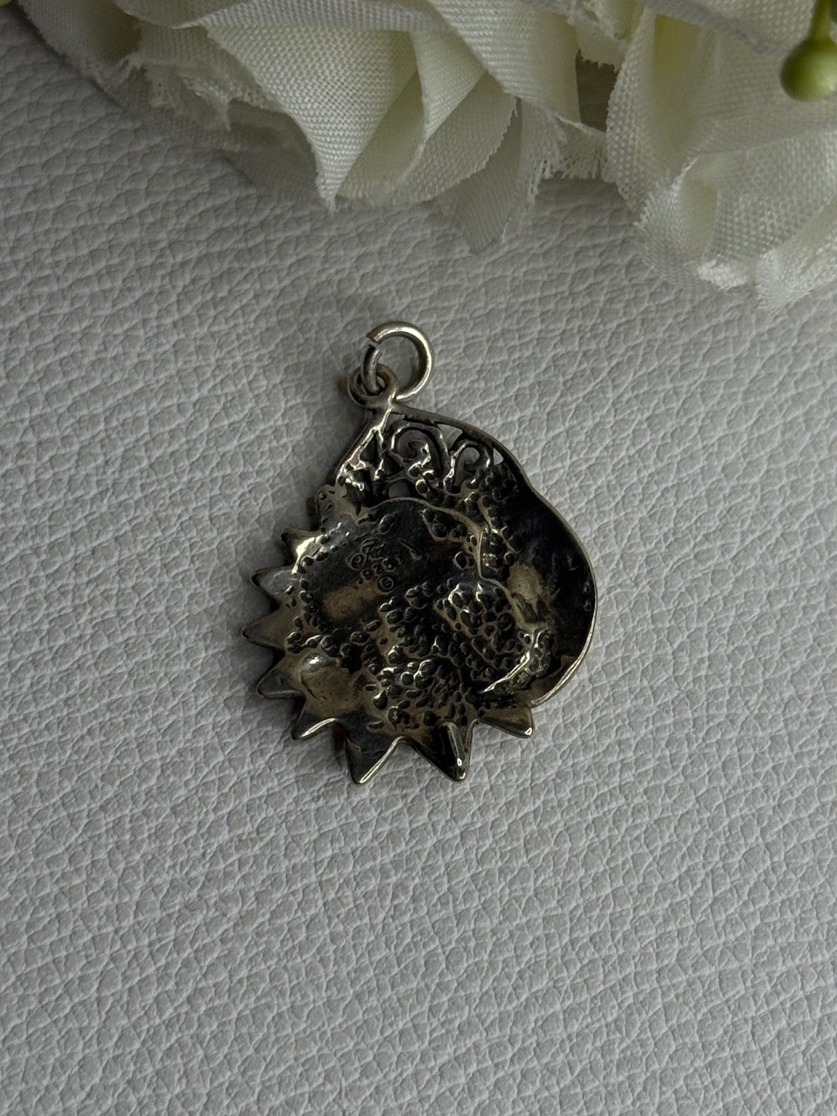 Vintage 925 Sterling Silver Moon & Sun Pendant Length 1.20 Inch
