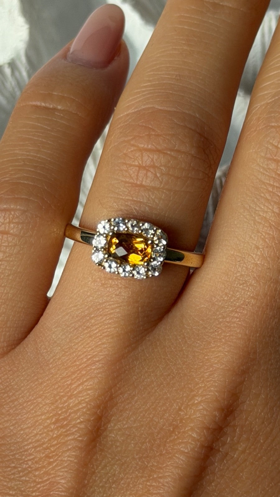 Le Vian 14K Yellow Gold Citrine & Beryl Ring Size 7.5