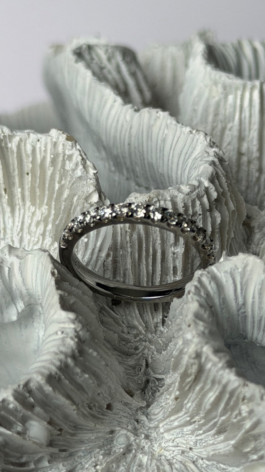 925 Sterling Silver Cz Ring Size 6