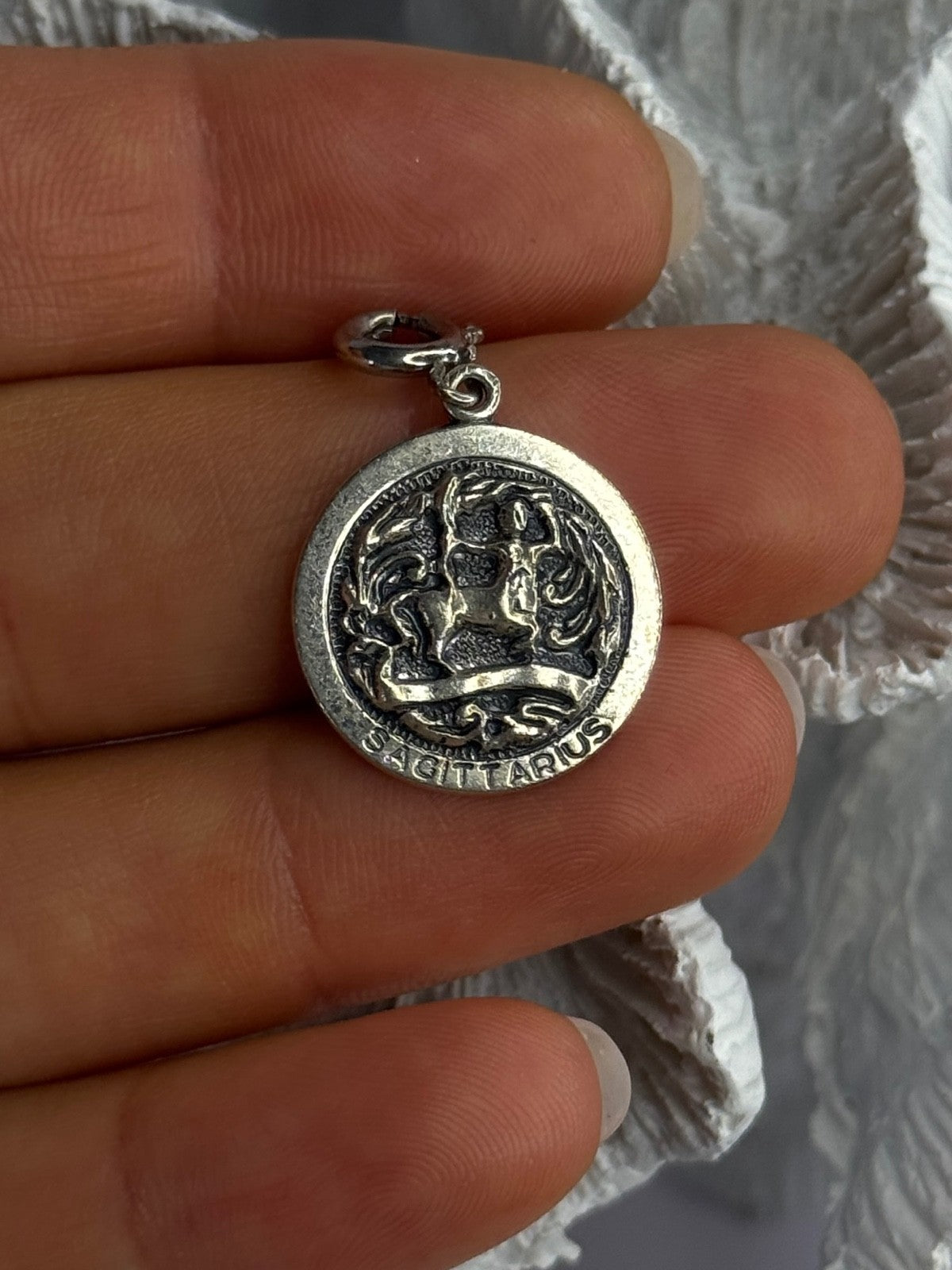 925 Sterling Silver Sagittarius Astrological Sign Zodiac Pendant Danecraft