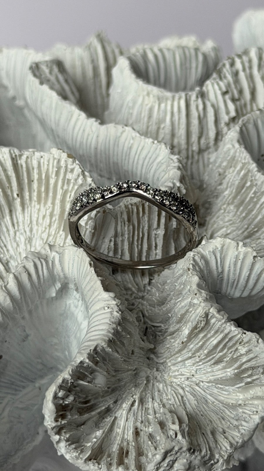 14K White Gold Diamond 0.41 carat Ring Size 11