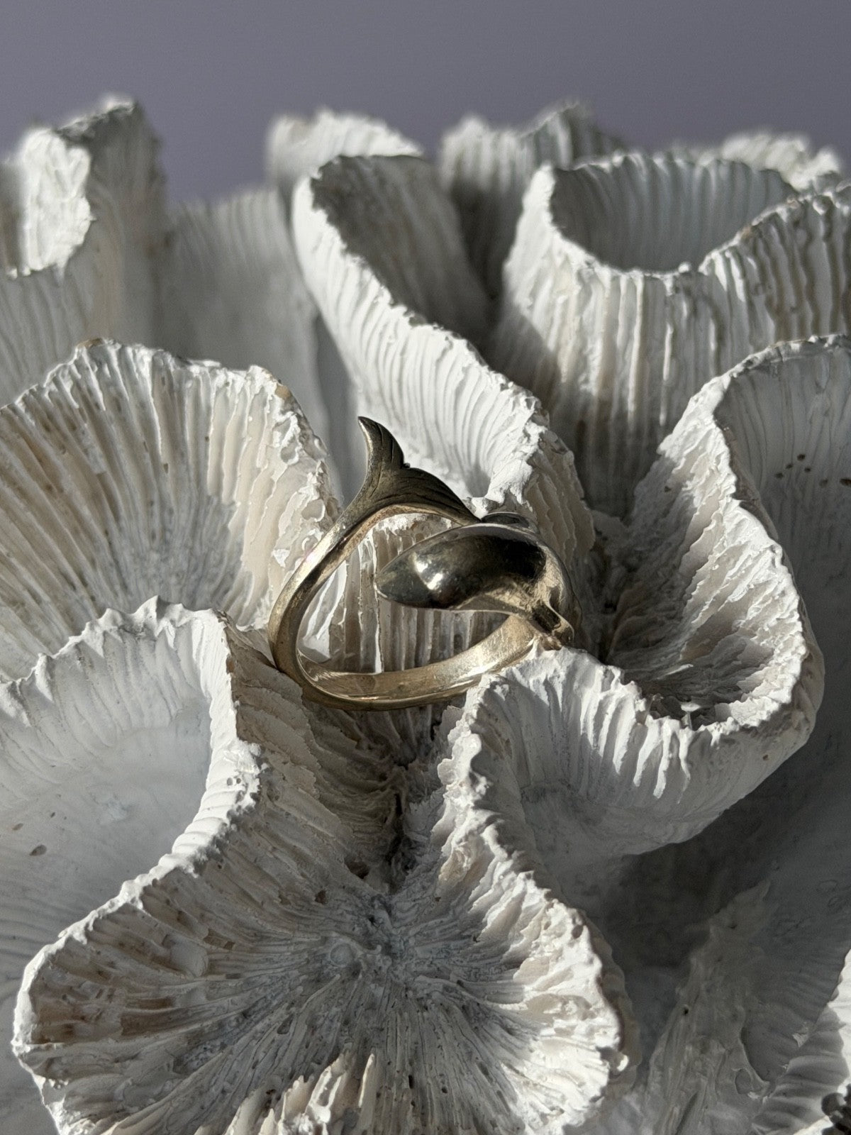 925 Sterling Silver Dolphin Ring Size 6.5