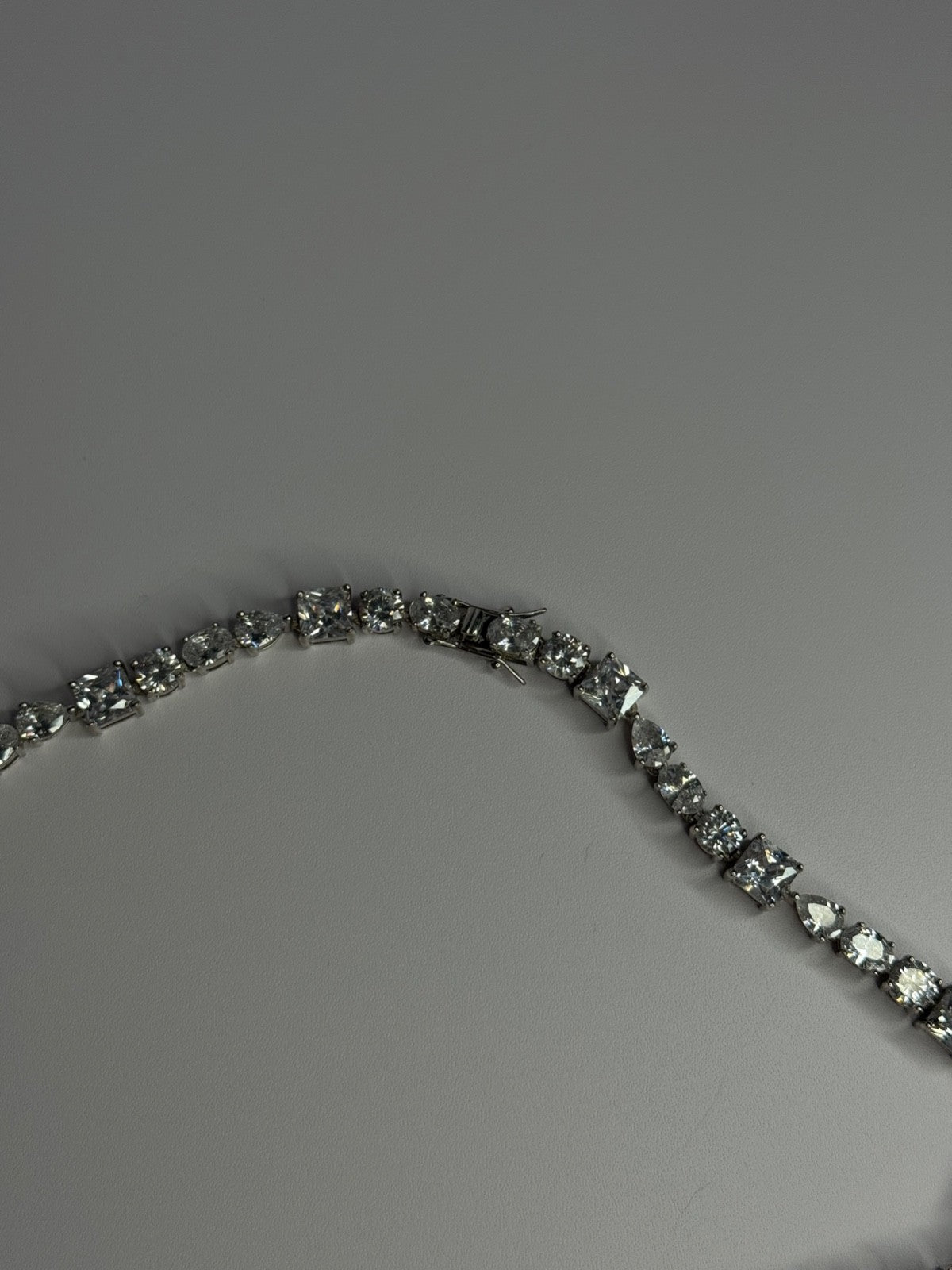 Beautiful 925 Sterling Silver Citrine & Beryl Necklace Length 18 Inch